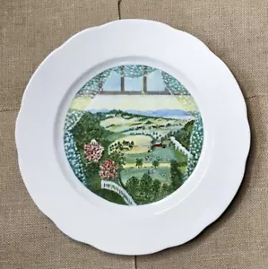 Oma Moses Kunst Hoosick Valley aus dem Fenster Service Platte Syrakus China - Bild 1 von 4