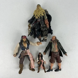 Lot Of 4 NECA Pirates Of The Caribbean Jack Sparrow Davy Jones - Picture 1 of 5