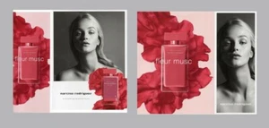 Narciso Rodriguez Glossy Paper + Musk Flower Patch 1 Page 1/2 Duplex - Picture 1 of 1
