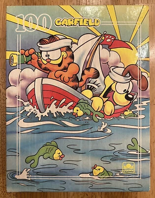 ¡NUEVO! Rompecabezas vintage Garfield Odie dorado 100 piezas 11,5X15 1978 sellado Foto 1 de 4