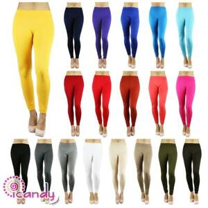 Yelete Women's Fleece Lined Leggings Solid Winter Thick Stretch One Size & Plus