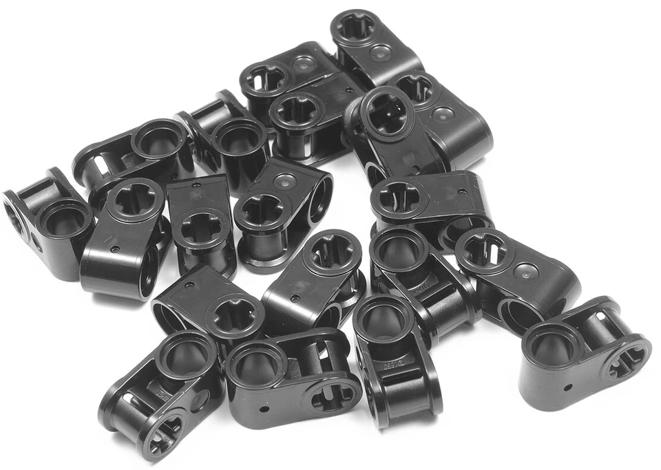 LEGO Technik - 20 Verbinder / 90 Grad / Loch Achsloch schwarz / 6536 NEUWARE - Bild 1 von 1