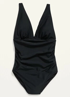 Traje de baño Old Navy para mujer acanalado profundo cuello en V de una pieza talla XS S ST XL XXL Foto 1 de 2