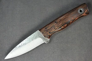Fiddleback Forge Kephart by Andy Roy .13" thick Blade, Full Wenge Wood Handle - Picture 1 of 13