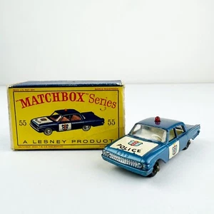 Vintage Matchbox Series Car No. 55 Police Patrol Car W/ Box - Picture 1 of 12
