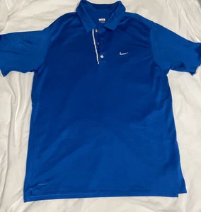 Nike Blue Large Polo Collared T-Shirt Badminton Golf Tennis Large - Picture 1 of 8
