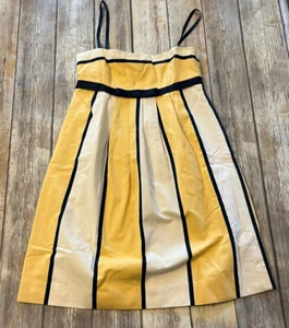 Molly B Dress Size 2 NWT Preppy Made in USA Yellow Blue Ribbon - Picture 1 of 4