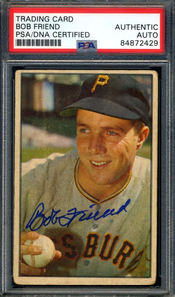 Bob Friend PSA DNA Signed 1953 Bowman Autograph - Image 1 of 1