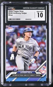 Anthony Volpe 2024 Topps Now #240 Blue Yankees 20 Game Hit Streak  CGC 10 - Picture 1 of 2