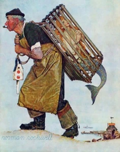 Meerjungfrau ""A Fair Catch"" Norman Rockwell 1940 Reproduktion 8X10 Qualität Foto NEU! - Bild 1 von 7
