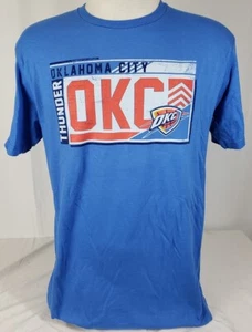 Brand New Men's NBA Oklahoma City Thunder Blue Shirt Ring Spun Soft - L - Picture 1 of 2