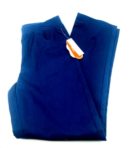 Girls School Uniform Pants Size 12 Blue Elastic Waist Straight Children Pockets - Picture 1 of 5