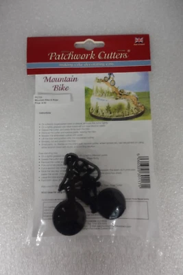 Cortadores de patchwork ciclista de bicicleta de montaña / decoración de pasteles Sugarcraft / NUEVO Foto 1 de 4