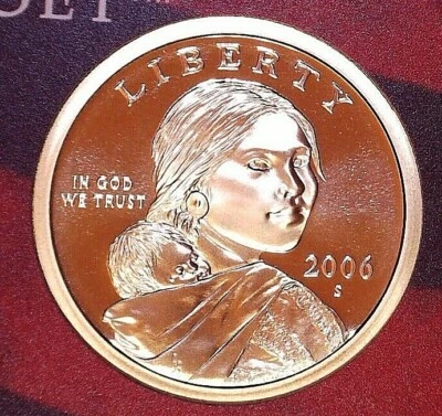 2006-S Sacagawea Proof Dollar Native American Dollar Brilliant Uncirculated $1 - Image 1 of 2