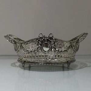 Antigua cesta de plata de ley de Jorge V de principios del siglo XX Londres 1911  - Imagen 1 de 8