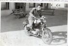 ROMANIA MILITARY PHOTO - ROMANIAN SOLDIER ON THE MOTORCYCLE PHOTO