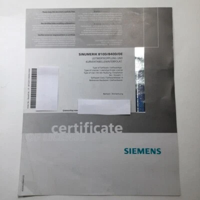 Siemens 6FC5251-0AD06-0AA0 Sinumerik License only 810D/840D/DE New NMP - Photo 1/2
