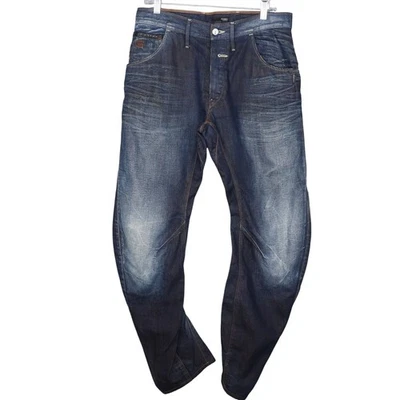 Jeans jeans G-Star RAW GS01 tamanho 30x34 Riley 3D solto cônico botão de lavagem escura mosca - Imagem 1 de 4