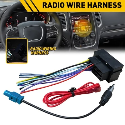 Conector adaptador arnés de cableado de radio de coche enchufe para Dodge Dart Ram EXC 2013-2019 Foto 1 de 4