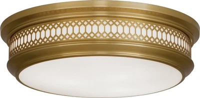 Robert Abbey Tucker L Flushmount Tucker 17" techo empotrado - latón Foto 1 de 2