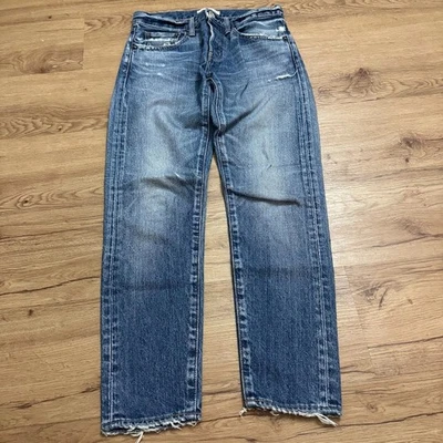 Moussy Vintage Selvedge Jeans Slim Denim Distressed Redline Women's 26 Mea. - Image 1 of 4