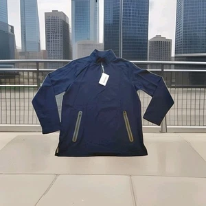 NEW Men's North End Large Wind Breaker Golf Jacket Navy 1/4 Zip Water Resistant - Picture 1 of 8