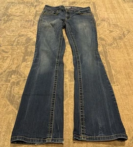 Jean femme Rock 47 by Wrangler 29 x 32 bleu denim taille basse bootcut - Photo 1/6