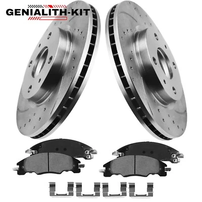 Front Drilled Brake Rotors Ceramic Pads Kit for Ford Focus 2008 2009 2000  2011 Foto 1 de 4