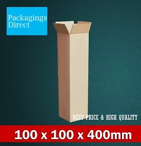 50x Tube Mailing Box 100 x 100 x 400mm Long Shipping Carton 400mm - Picture 1 of 8