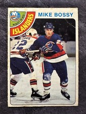 1978-79 O-Pee-Chee 115 Mike Bossy New York Islanders Card Stained & Creased