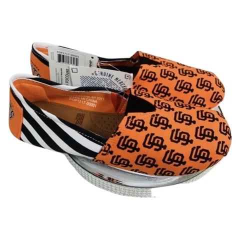 MLB San Francisco Giants Ladies Canvas Stripe Shoes Slippers Espadrilles  S 5/6 Cover