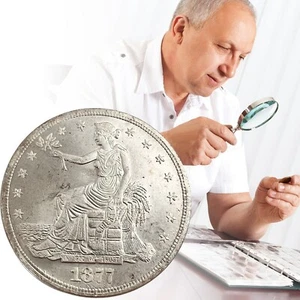 Moneda de dólar comercial Libertad Americana 1877 moneda de recuerdo - Imagen 1 de 17