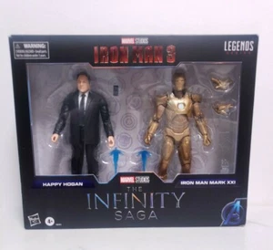 Hasbro MARVEL LEGEND SERIES Infinity Saga IRON MAN 3 MARK XXI & HAPPY HOGAN SET - Picture 1 of 4