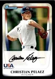 2011 Bowman Draft Picks & Prospects Christian Pelaez 1st USA #BDPP104 - Picture 1 of 2