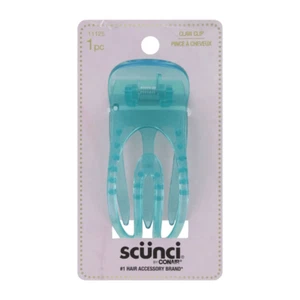 Scunci Large Hair Claw Clip  Translucent Blue, Strong Hold for Thick Hair - Picture 1 of 6