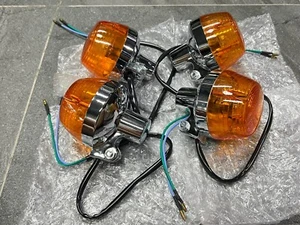 HONDA CB175 CB250 CB350 CB450 CL250 SL250 CL350 SL350 TURN SIGNAL Set 4PCS - Foto 1 di 13