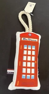 Ben Sherman Dog Pet Toy Rope Squeaker Telephone Booth Tugger New - Bild 1 von 10