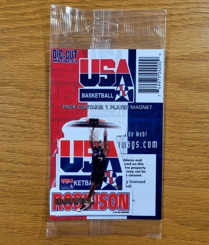 DAVID ROBINSON Dream Team USA Vintage 1996 NBA Basketball Die-Cut Fridge Magnet Cover