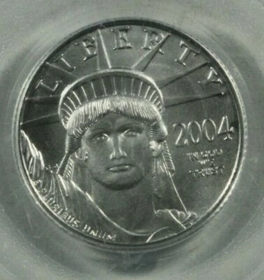 2004 $25 Platinum 1/4oz Eagle. PCGS MS69. .25oz APTW. - Image 1 of 4
