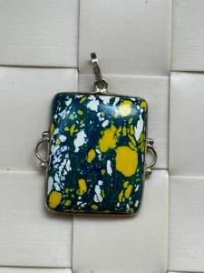 Multi-color Holy-land Jasper 925 Sterling Silver Pendant Gemstone - Picture 1 of 5
