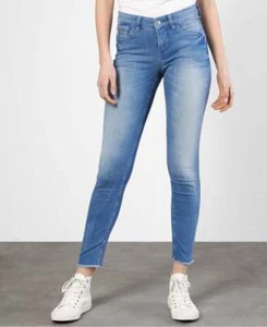 MAC Slim Fit Fringe Light Blue Edgy Wash Slim Fit Jeans SIZE 6 TO 14 - Picture 1 of 6