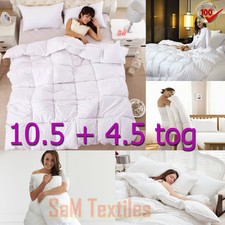 New Luxury Microfibre 100% Duvet Winter Soft Warm Quilts (10.5 + 4.5) 15 Tog New