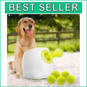Automatic Dog Ball Launcher with 6 Tennis Balls - For Large Dogs, Rechargeable - Picture 1 of 11