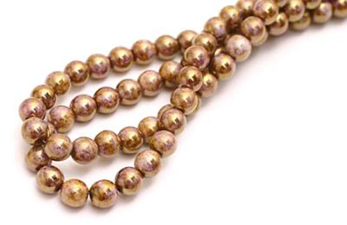 20 cuentas redondas de vidrio checo de 6 mm colores surtidos Foto 1 de 1