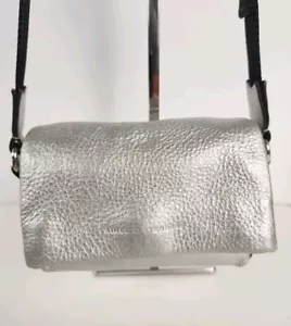 Aimee Kestenberg Silver Metallic Leather Preston Mini Crossbody - Picture 1 of 10