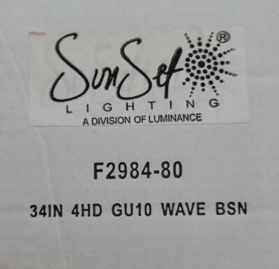 Luminance F2984-80 Bright Satin Nickel 34" Wave - Very Sharp - See Photos - Image 1 of 4