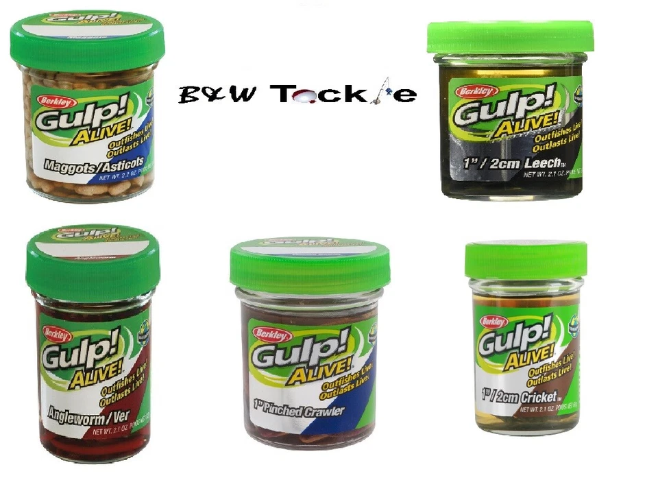 Berkley Gulp Alive*Cricket~Pinched Crawler~Leech~Maggots~Wiggler*FREE Shipping