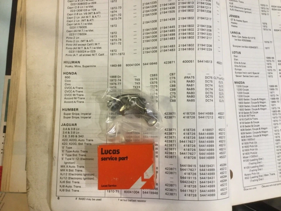 Juego de contactos Lucas (hecho en Japón) CS83. Honda N600 — Foto 1 de 1