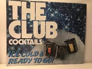 advertising metal sign the club cocktails distillery hartford connecticut - Picture 1 of 16