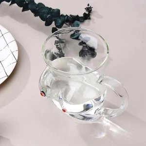 Large Glass Coffee Mug 480ml with Handle Ideal for Milk Juice Breakfast Use - Picture 1 of 12